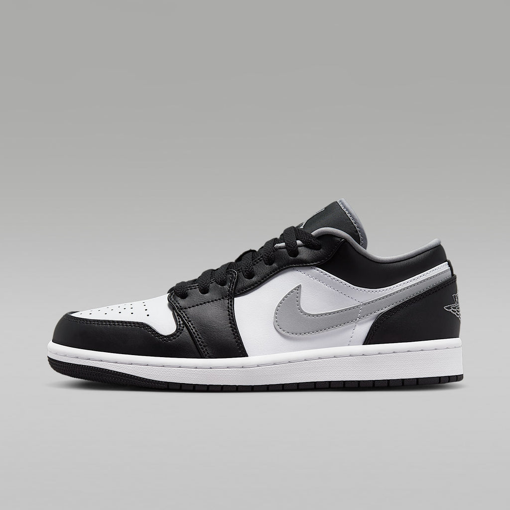Air Jordan 1 Low Black, White & Silver Sneakers
