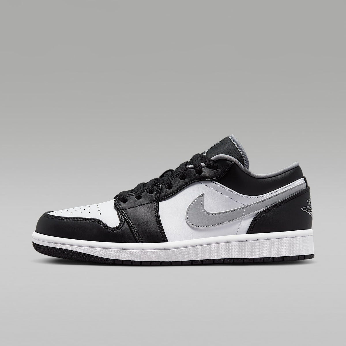Air Jordan 1 Low Black, White & Silver Sneakers