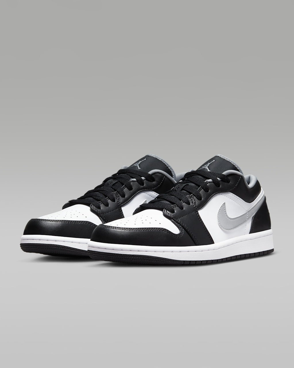 Air Jordan 1 Low Black, White & Silver Sneakers
