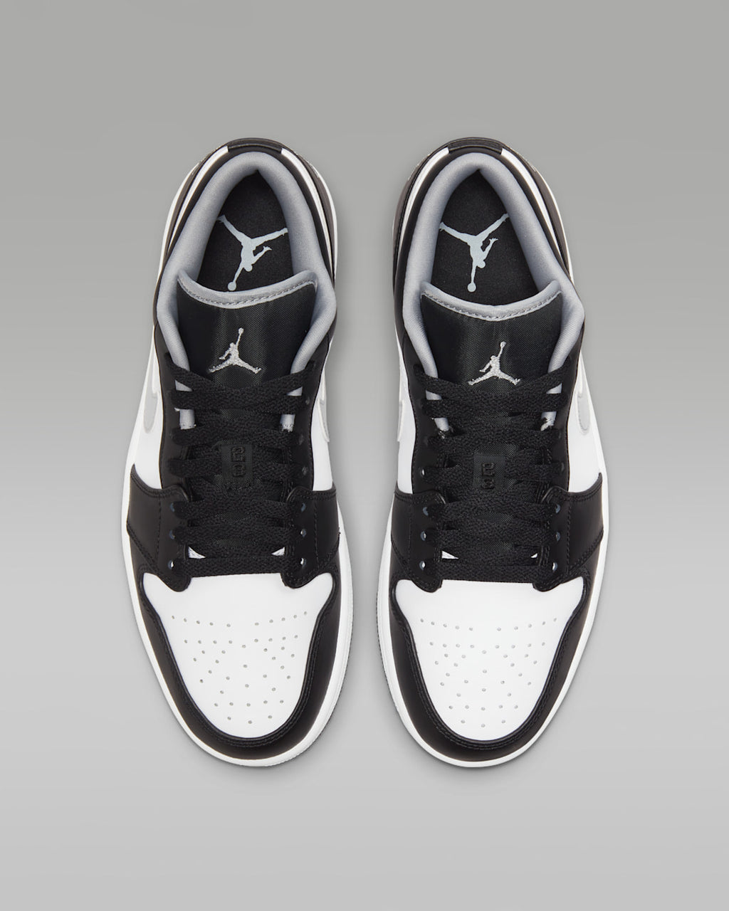 Air Jordan 1 Low Black, White & Silver Sneakers